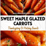 Golden Maple Glazed Carrots baked to perfection with a glossy glaze as a delicious side dish.